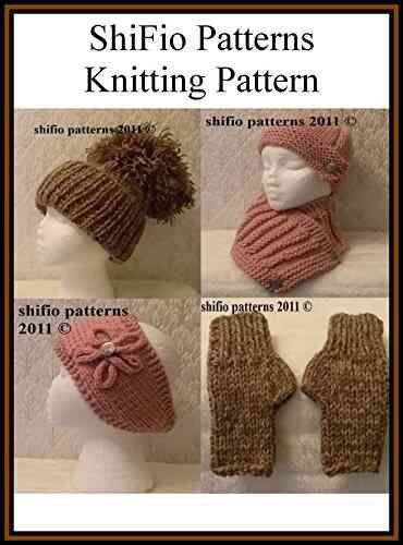 Knitting Pattern KP197 Hat Scarf Mitts And Headband
