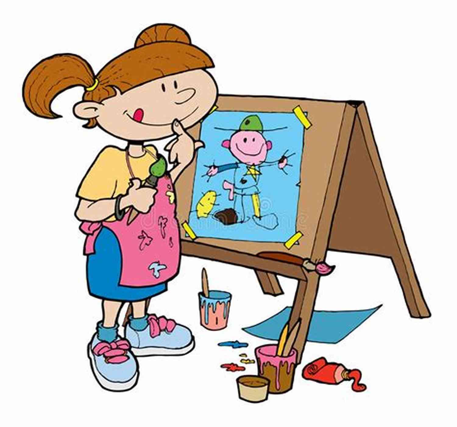 Children Happily Painting And Creating Their Own Works Of Art Superior Adventures Of Little Angels