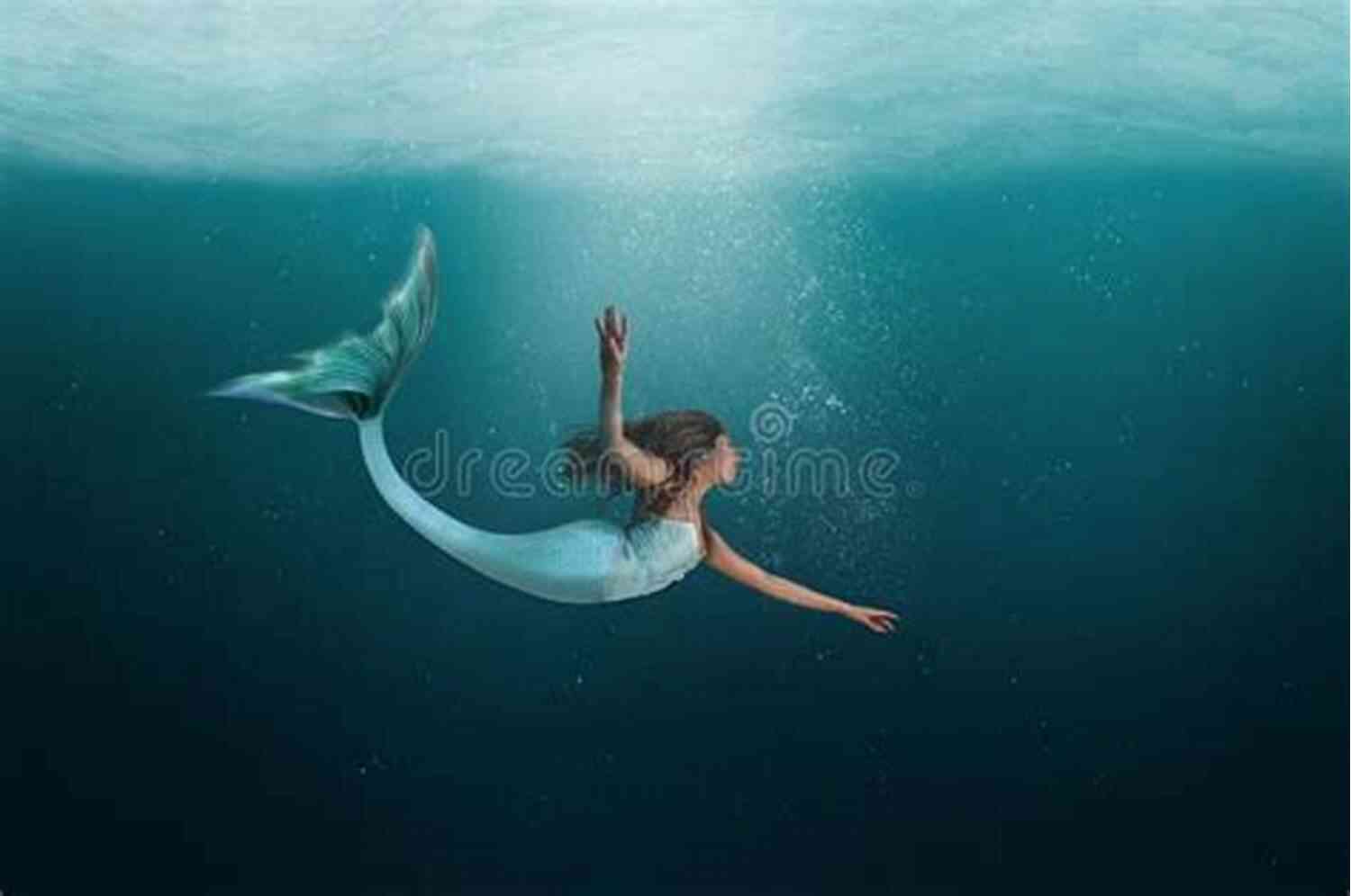 Four Beautiful Mermaids Swimming Gracefully In The Deep Blue Ocean Once Upon A Mermaid: Four Mermaid Tales