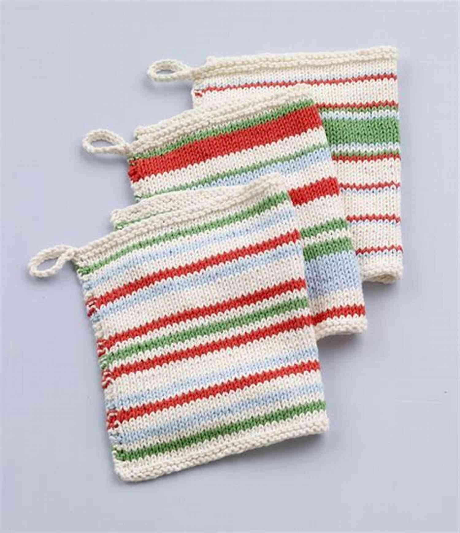 Knitted Striped Dishcloth With Vibrant Colors Knitting Dishcloth Fun: Fun Dishcloth Knitting Patterns (Knitting Simple 4)