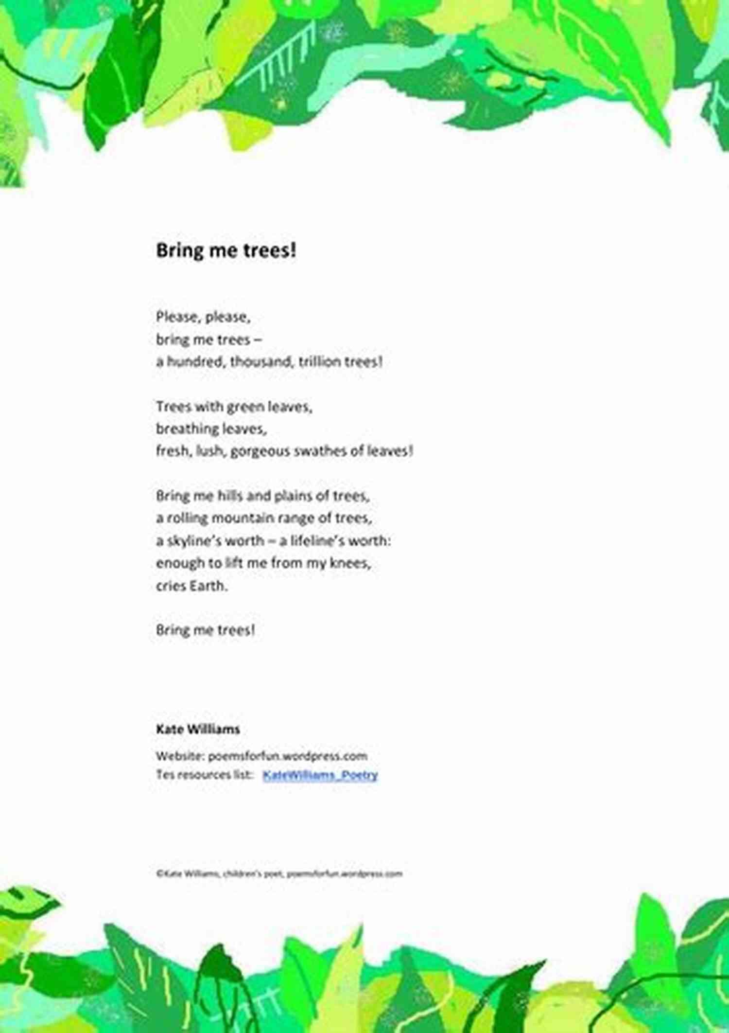 Support The Cause Murmur Rumble Roar: Poems About Climate Change