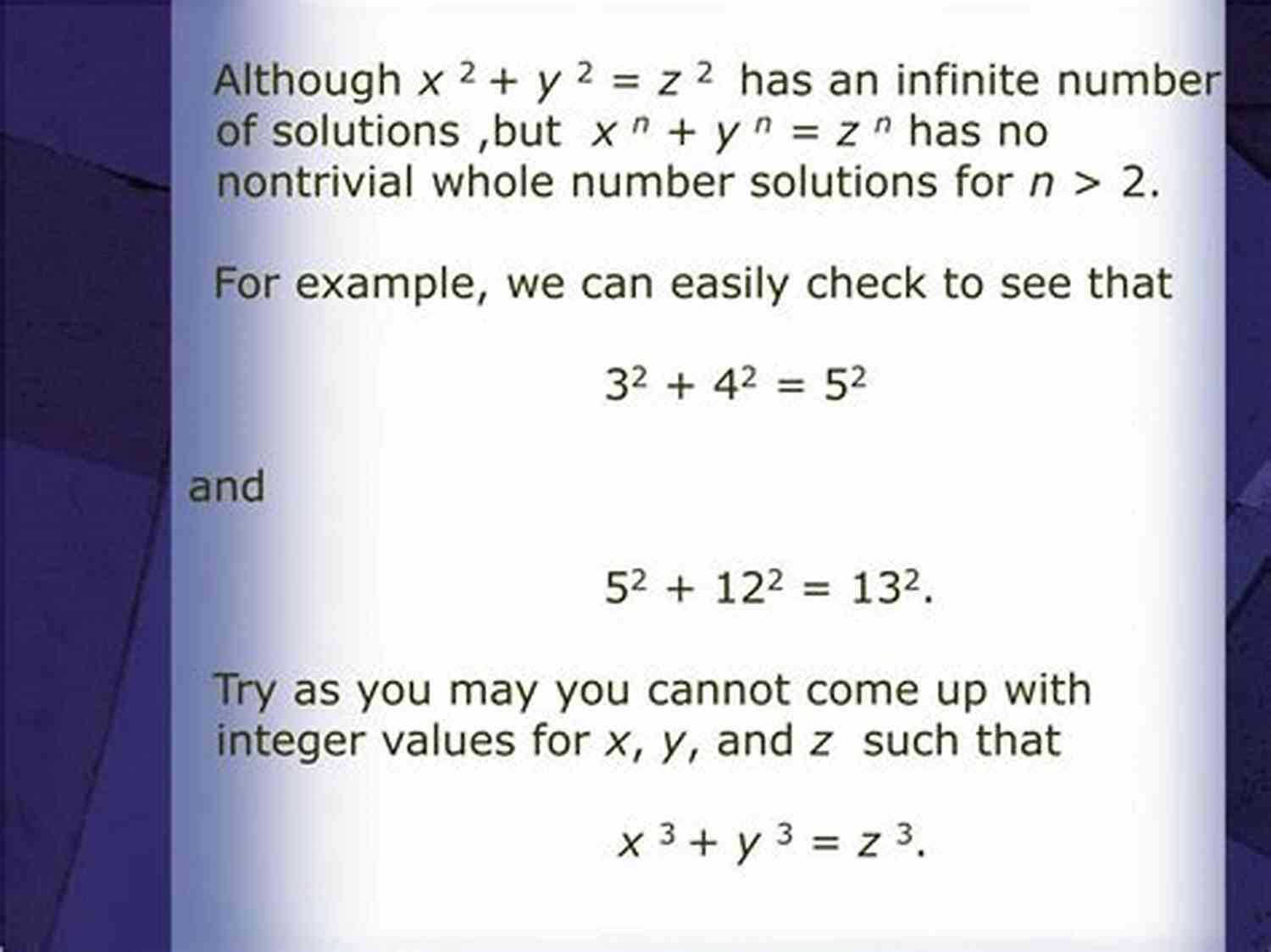 The Remarkable Proof Of Fermat's Last Theorem The Proof Of Fermat S Last Theorem: Part One