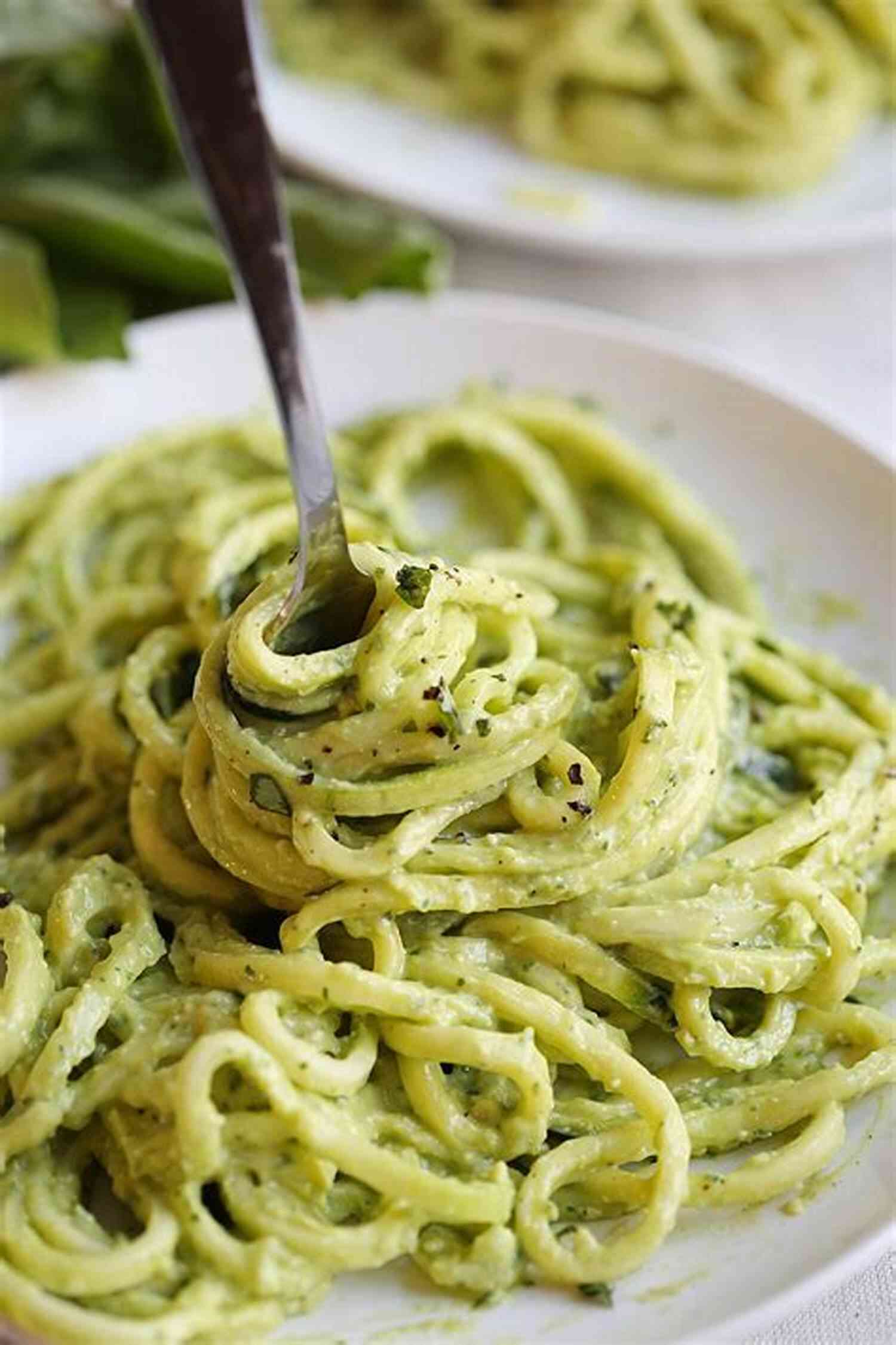 Zucchini Noodles With Creamy Avocado Pesto Low Carb Cookbook: Delicious Low Carb Diet Recipes
